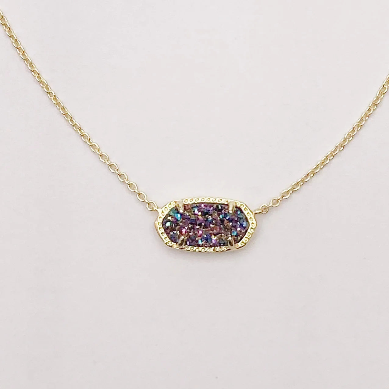 Geometric Multi Drusy Crystal Pendant Necklace for Women, Fashion Jewelry, Unique Gifts