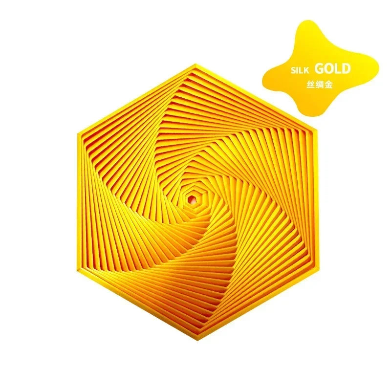3D Printed Fractal Fidget Hexagon 7cm Portable Playing Sensory Anti-stress Toy Desktop Ornament Kid Toy Visual Toys