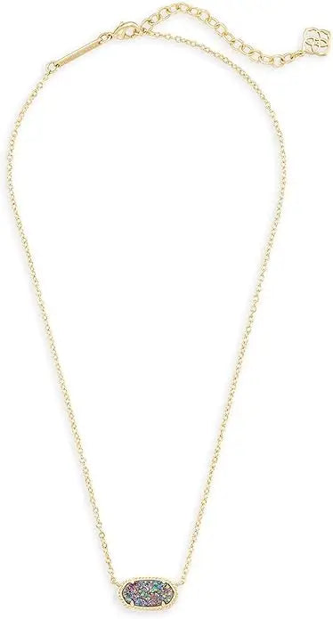 Geometric Multi Drusy Crystal Pendant Necklace for Women, Fashion Jewelry, Unique Gifts