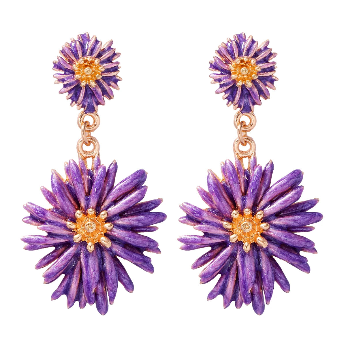 2024 Trend New Elegant Purple Series 38 Kinds Style Acrylic Rhinestone Tassel Earrings for Women Statement Jewelry Wholesale