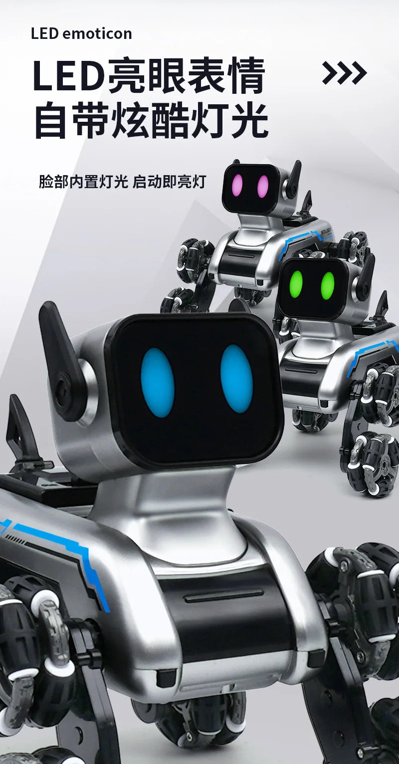 Eight-wheeled Stunts Mechanical Dog Gesture Induction Can Walk and Sing Intelligent Machine Dog Electric Pet Dog Toy