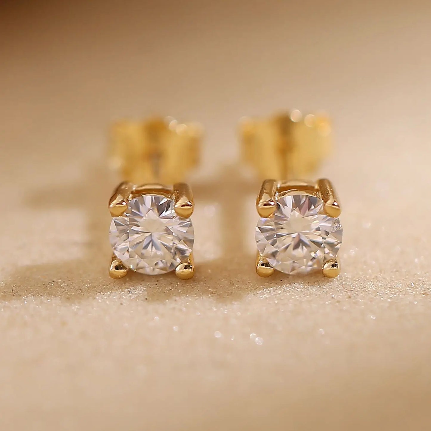 Moissanite Earrings for Women 925 Sterling Silver Plated 18K Gold Earrings Fashion Wedding Lab Created Diamond Gift for Jewelry