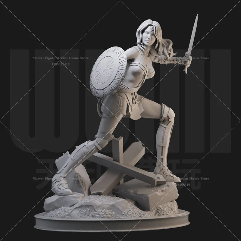 1/24 1/18 Scale DC Wonder Woman Diana Perfect Feminism Image Universe Guardian DIY Self-assembled GK 3D Resin Un-panited Dolls