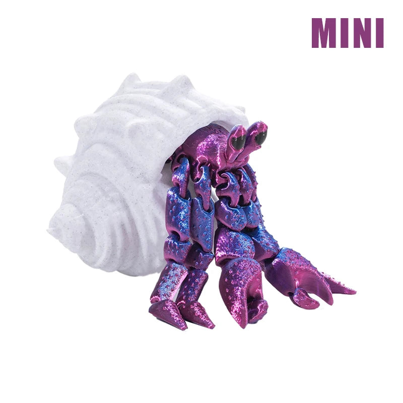 3D Printing Toys Hermit Crab Joint Movable Model Novelty Adult Toy Anti-stress Figurine Miniature Desk Accessories Birthday