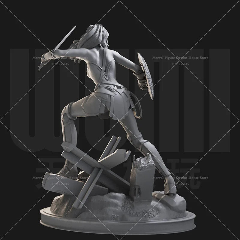 1/24 1/18 Scale DC Wonder Woman Diana Perfect Feminism Image Universe Guardian DIY Self-assembled GK 3D Resin Un-panited Dolls