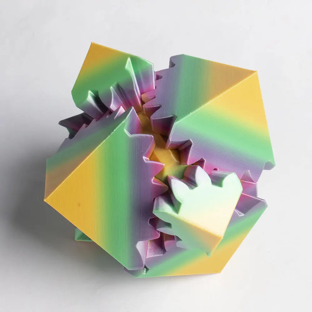 New 3D Printed Gear Ball Cube Rotating Toy Desktop Decorative Model Ornaments Boys Birthday Gift Hottest Fidget Item