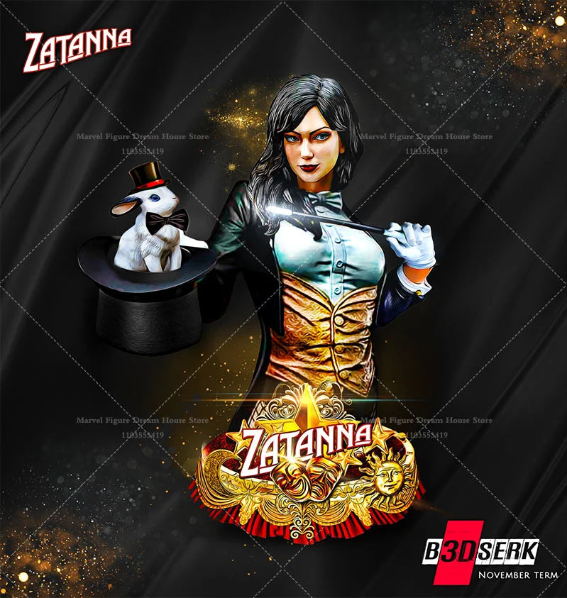 1/16 1/10 1/6 Scale DC Zatanna Justice League of America Superhero Irony Magic DIY White Bust GK 3D Resin Un-panited Female Doll