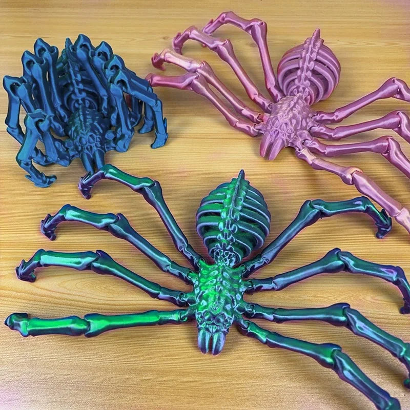 3D Printed Models Spider Octopus Snake Figurine Movable Joint Simulation Toys Creative Desktop Ornaments Toy Colorful Crafts