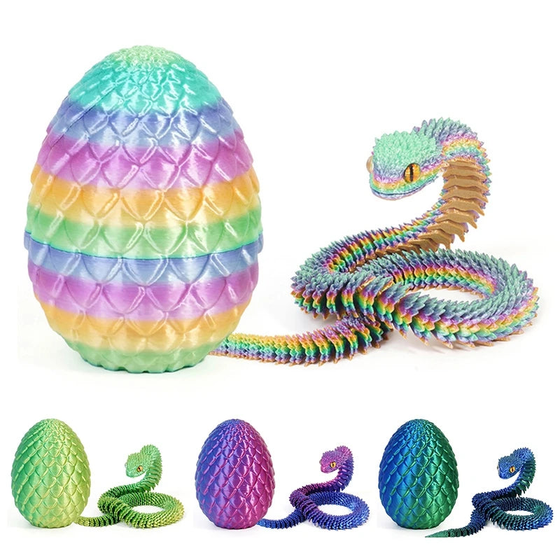 3D Printed Models Spider Octopus Snake Figurine Movable Joint Simulation Toys Creative Desktop Ornaments Toy Colorful Crafts