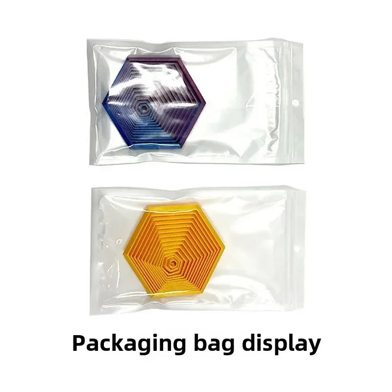 3D Printed Fractal Fidget Hexagon 7cm Portable Playing Sensory Anti-stress Toy Desktop Ornament Kid Toy Visual Toys
