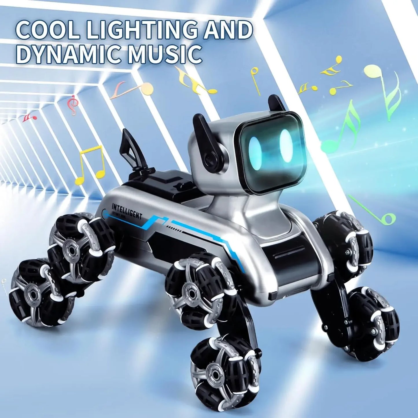 Eight-wheeled Stunts Mechanical Dog Gesture Induction Can Walk and Sing Intelligent Machine Dog Electric Pet Dog Toy