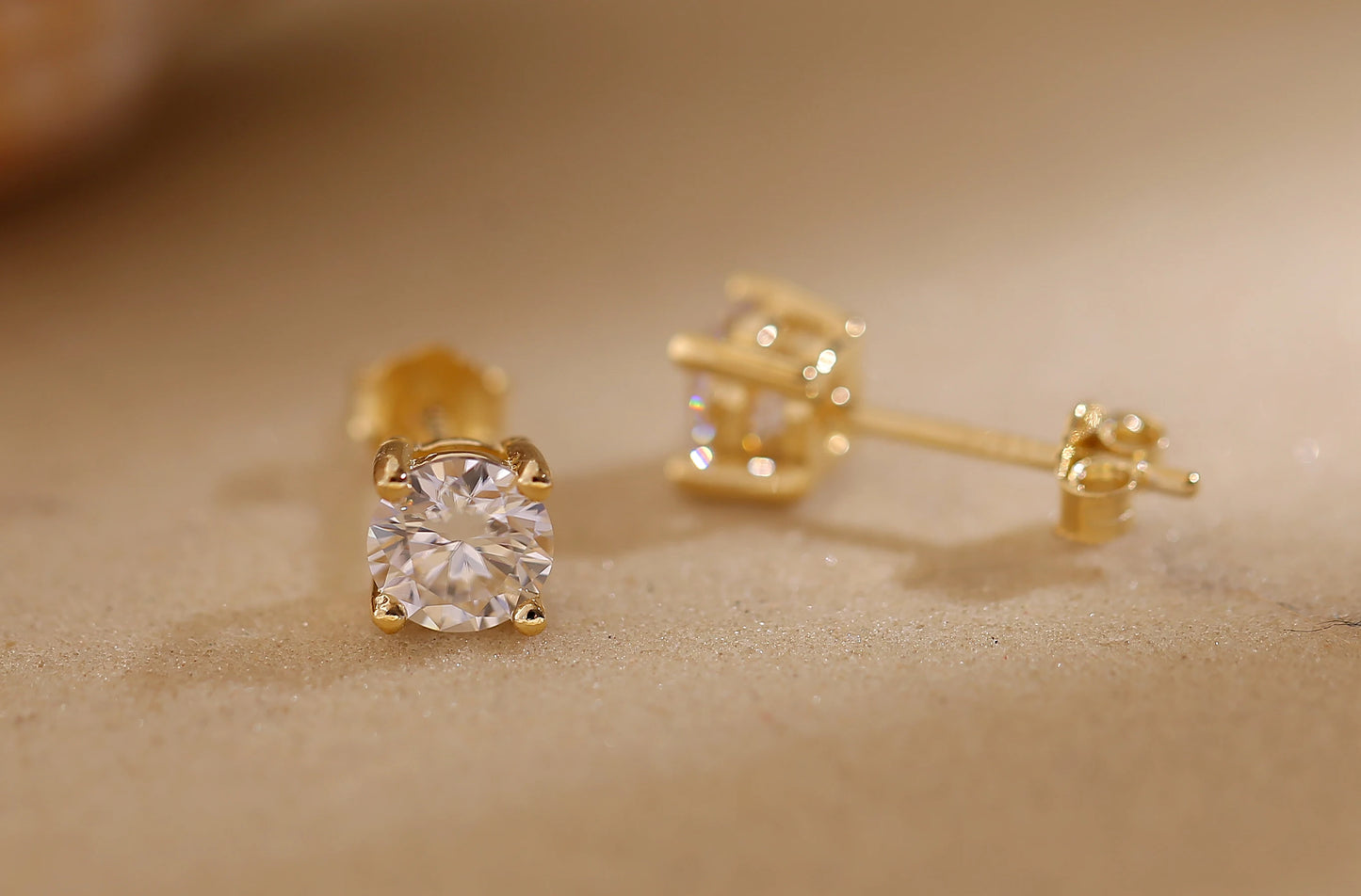Moissanite Earrings for Women 925 Sterling Silver Plated 18K Gold Earrings Fashion Wedding Lab Created Diamond Gift for Jewelry