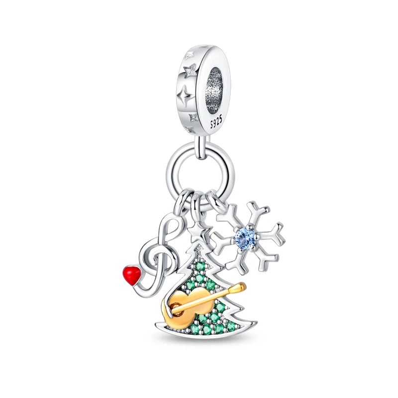 Fit Pandora 925 Original Bracelet 100% S925 Sterling Silver Christmas Series Charm For Women Jewelry DIY Bead Original New Item