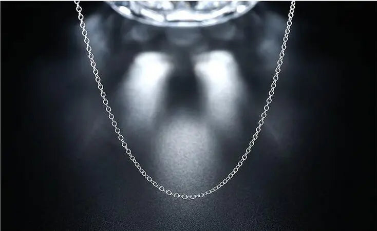 10pcs/lot Promotion! wholesale 925 sterling silver necklace, silver fine jewelry Rolo Chain 1mm Necklace 16 18 20 22 24"