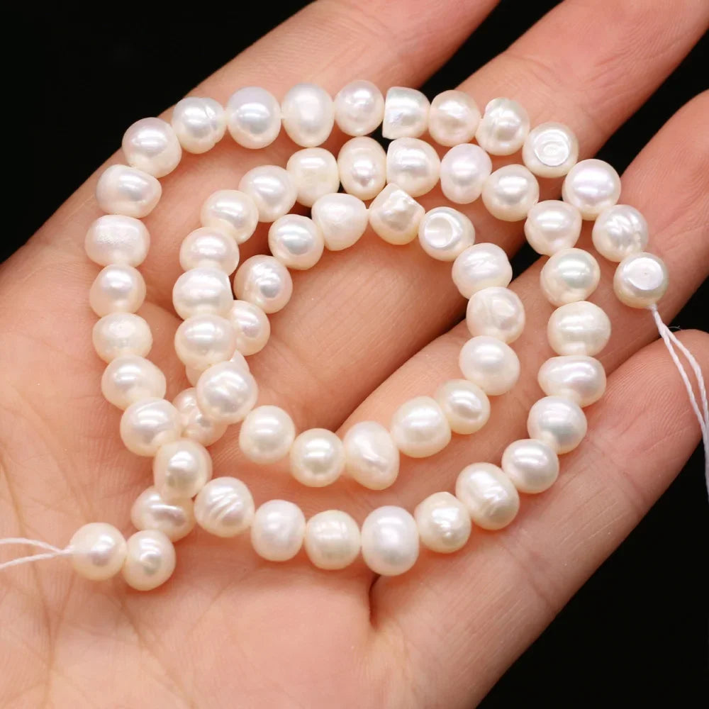 100% Natural Freshwater Pearl Beads Fine pearls Punch Loose Beads For DIY Women Elegant Bracelet Necklace Earring Jewelry Making