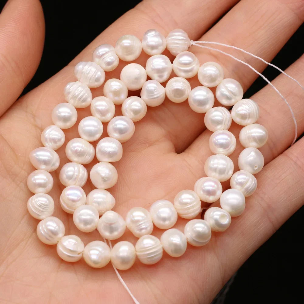100% Natural Freshwater Pearl Beads Fine pearls Punch Loose Beads For DIY Women Elegant Bracelet Necklace Earring Jewelry Making