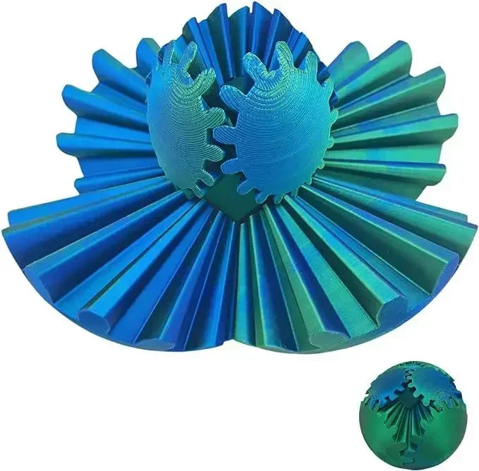 3D Printed Gear Ball Spin Ball Cube Fidget Toy Ball Fidget Toy Gear Toy for Stress and Anxiety Relaxing Gear Sphere