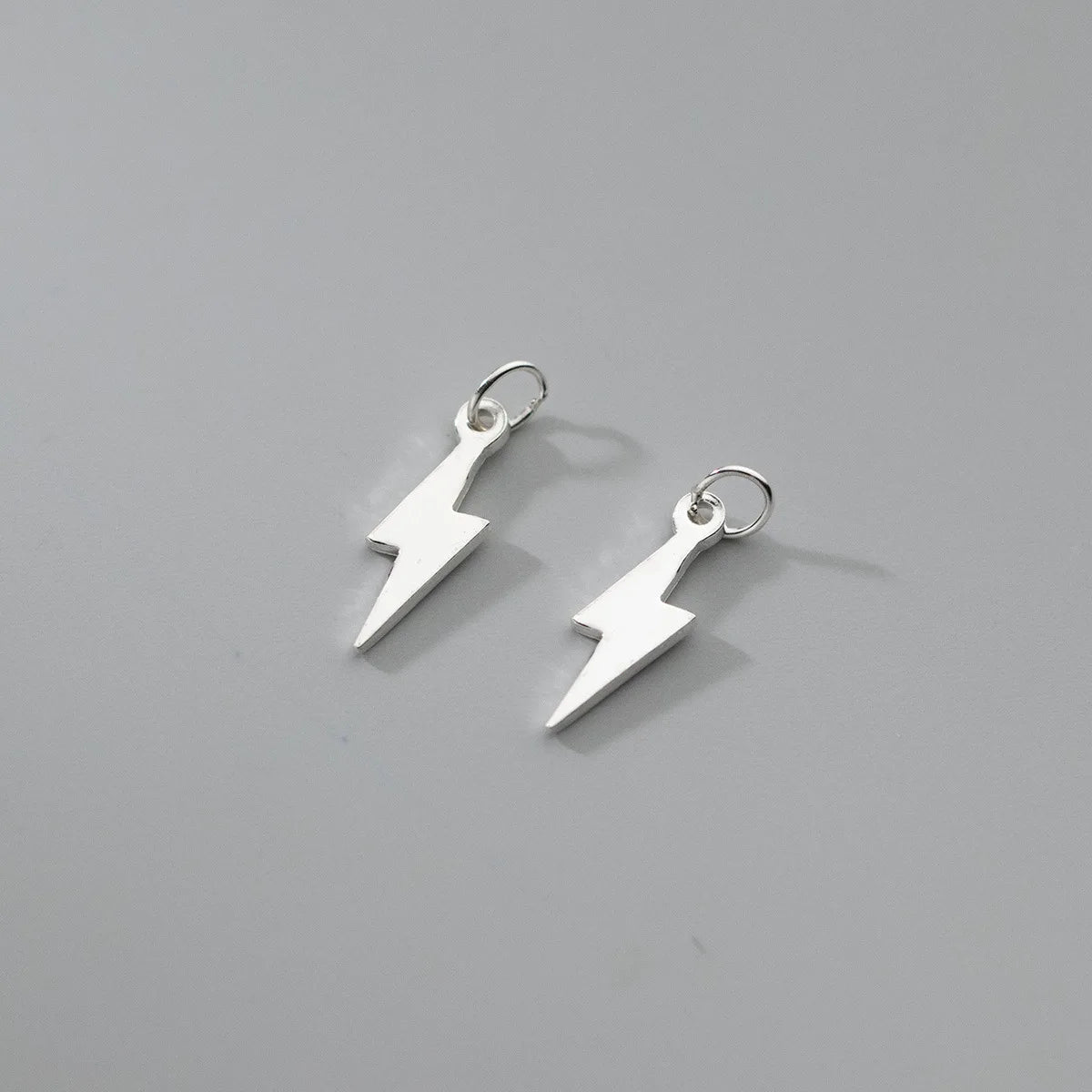 925 Sterling Silver Lightning Shape Jewelry Charms 13x4mm Necklace Earrings Drop Pendants With Ring DIY Accessories