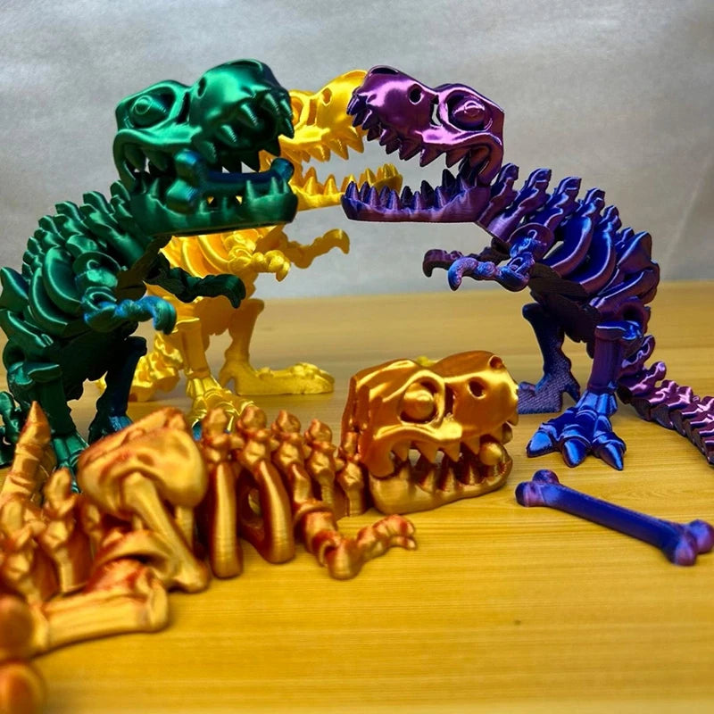 3D Printed Gem Dragon Egg Rotatable Articulated Dragons Toys Desktop Craft Ornament Gifts for Kids Office Home Table Decor