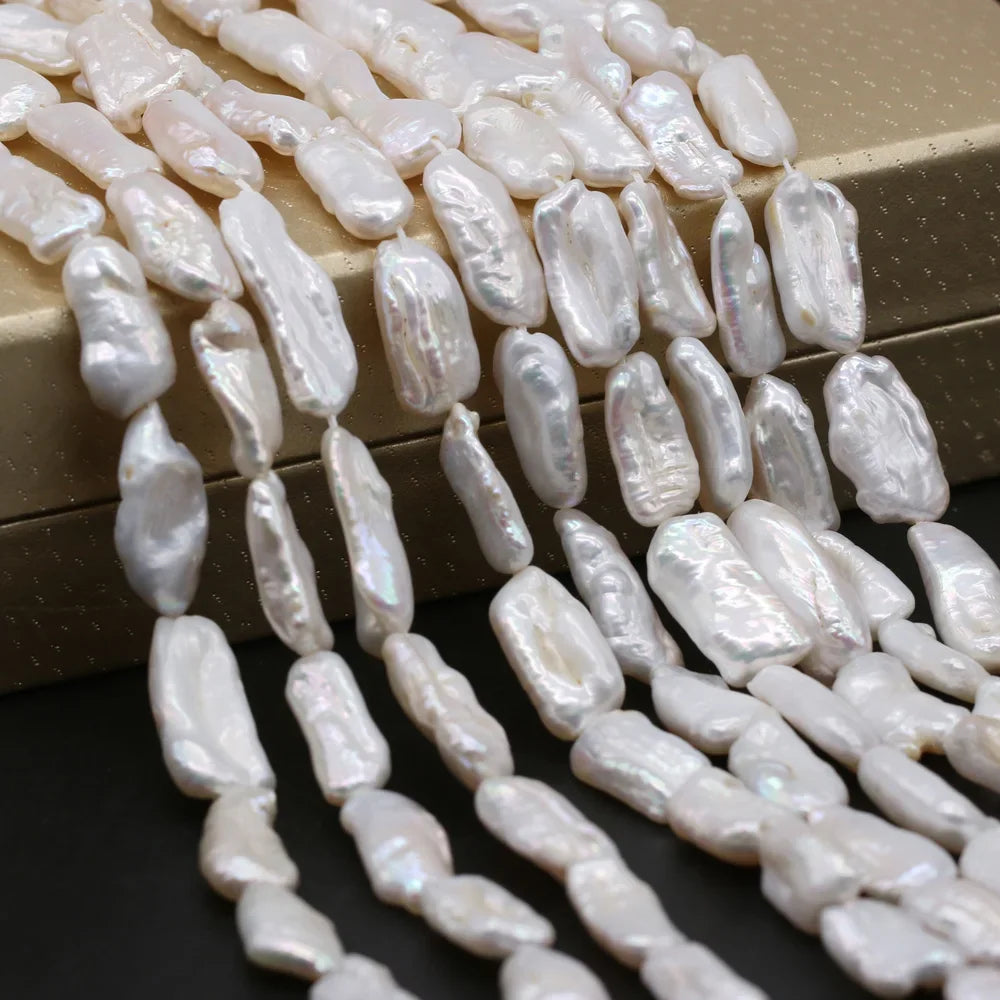 Natural Freshwater Baroque Pearls Pipa Beads Irregular Shape Loose Spacer Beads for Jewelry Making Diy Bracelet Necklace Earring