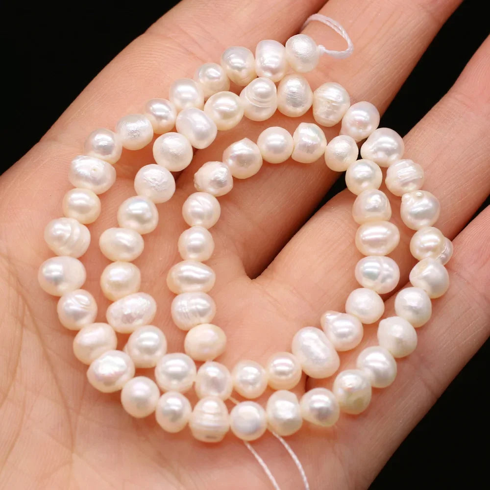 100% Natural Freshwater Pearl Beads Fine pearls Punch Loose Beads For DIY Women Elegant Bracelet Necklace Earring Jewelry Making