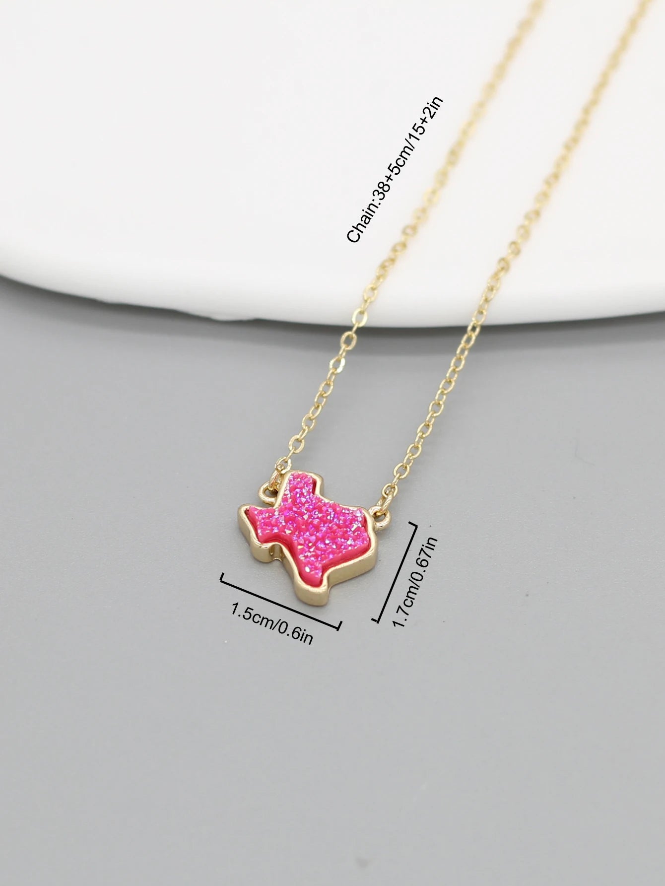 Fashion Western Jewelry Cowgirl Druzy Choker Texas Necklace Rangers Charm for jewelry