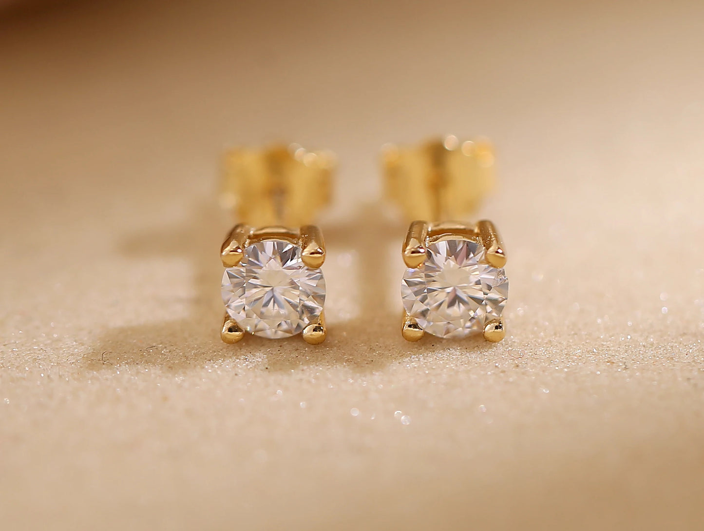 Moissanite Earrings for Women 925 Sterling Silver Plated 18K Gold Earrings Fashion Wedding Lab Created Diamond Gift for Jewelry