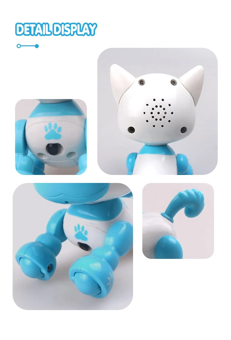 Smart Robot Pet Dog Talk Toy Interactive Smart Puppy Robot Dog Electronic LED Eye Sound Recording Singing Sleep Kids Gift