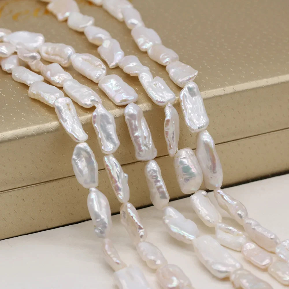 Natural Freshwater Baroque Pearls Pipa Beads Irregular Shape Loose Spacer Beads for Jewelry Making Diy Bracelet Necklace Earring