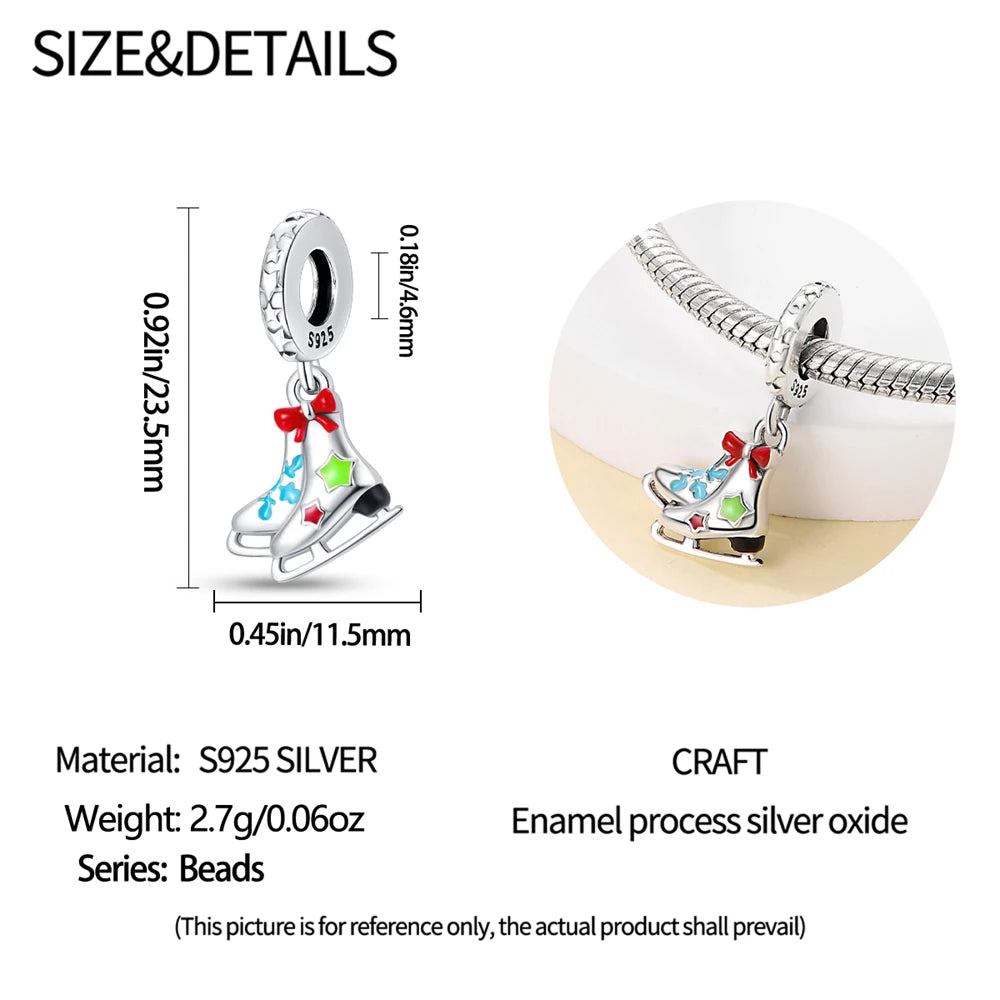 Fit Pandora 925 Original Bracelet 100% S925 Sterling Silver Christmas Series Charm For Women Jewelry DIY Bead Original New Item
