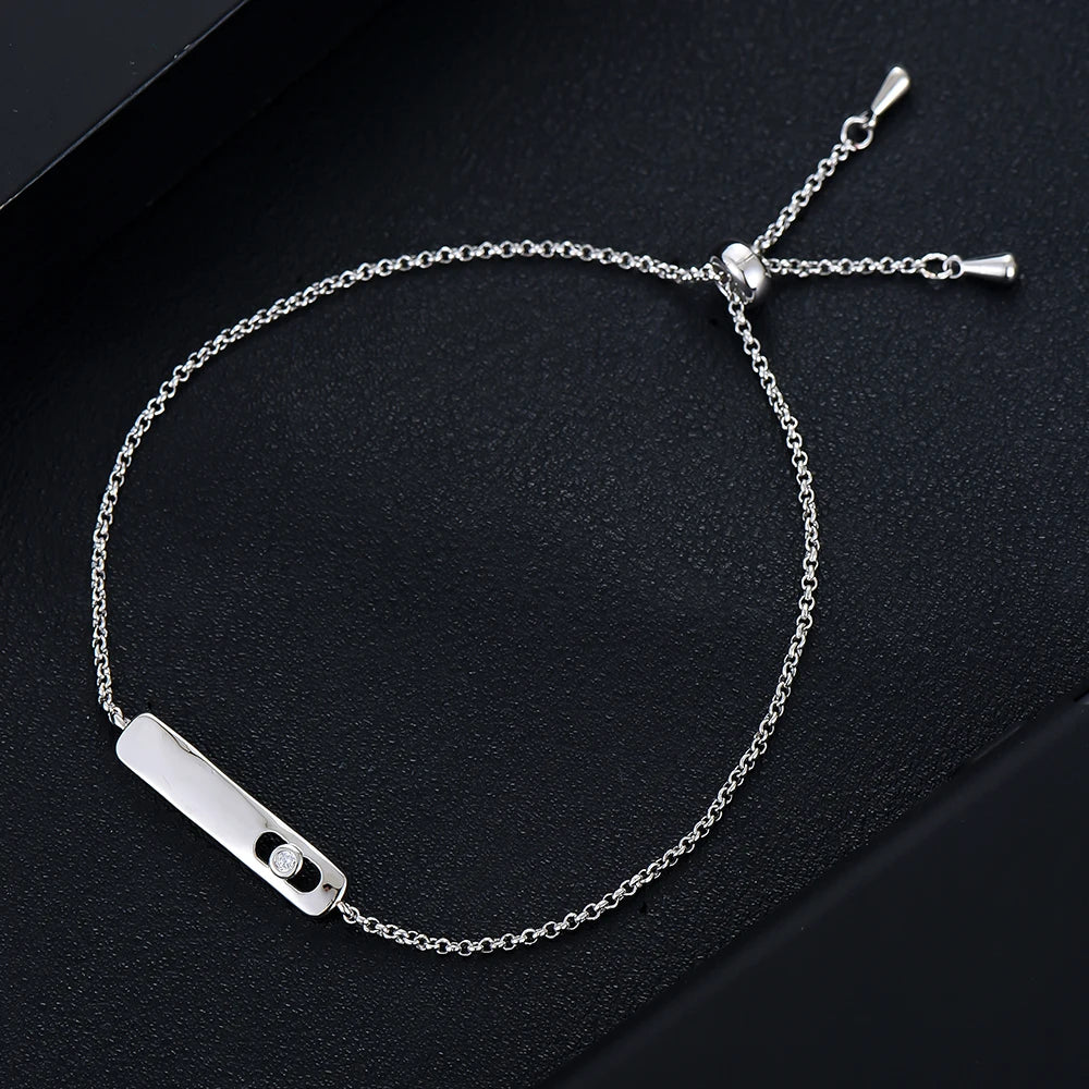 Star Fireworks Fashion Luxury AAA Cubic Zirconia Women Baguette Bracelet Copper Hand back Chain Adjustable Bracelet