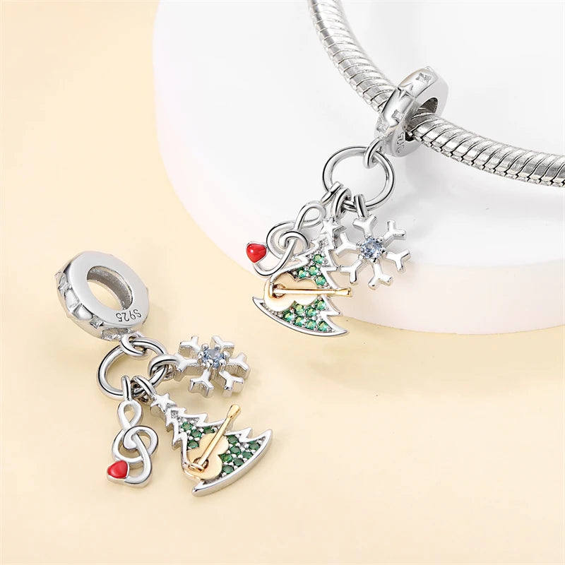 Fit Pandora 925 Original Bracelet 100% S925 Sterling Silver Christmas Series Charm For Women Jewelry DIY Bead Original New Item