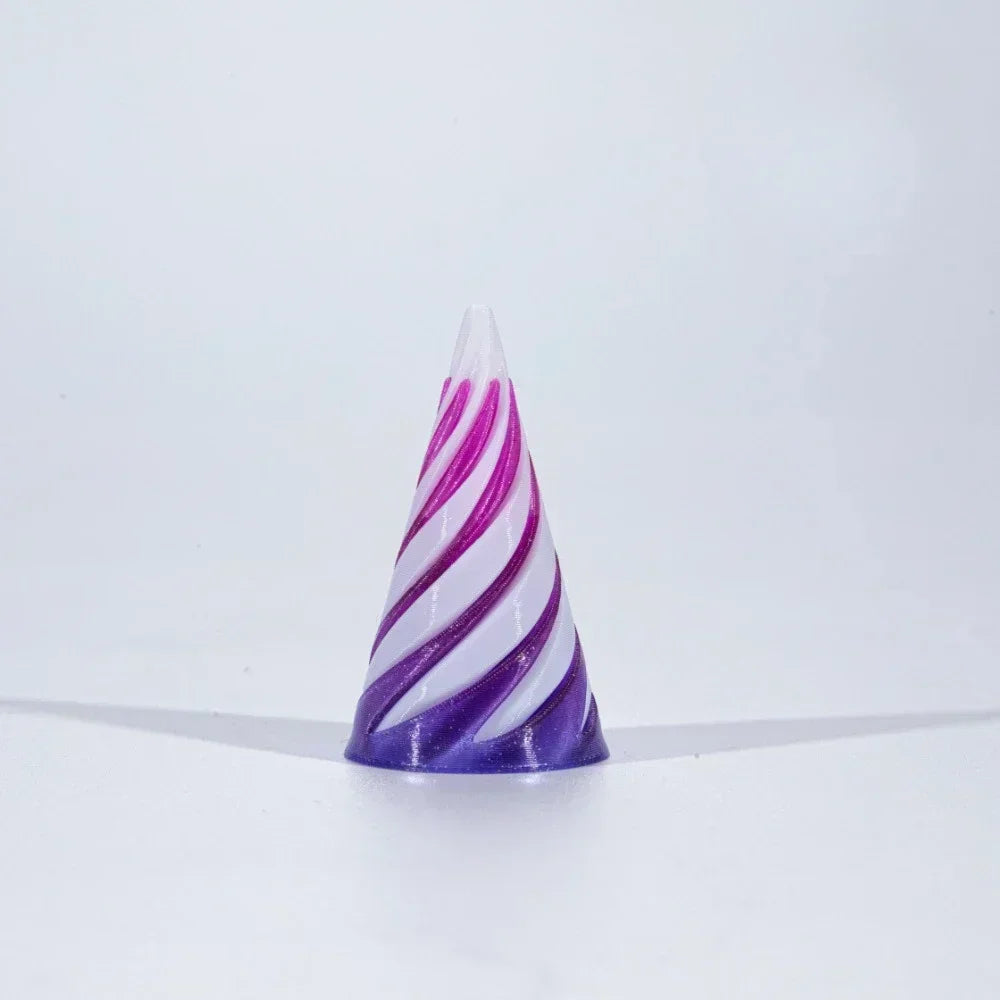 2025 3D Printed Spiral Cone Pyramid Helix Screw Fidget Toy Decompression Decorative Ornaments Impossible Passthrough Sculpture