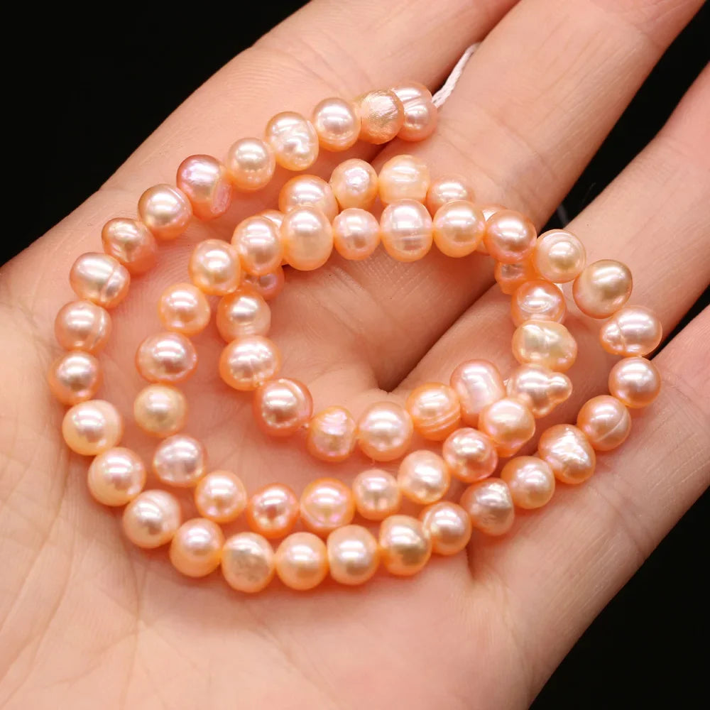 100% Natural Freshwater Pearl Beads Fine pearls Punch Loose Beads For DIY Women Elegant Bracelet Necklace Earring Jewelry Making