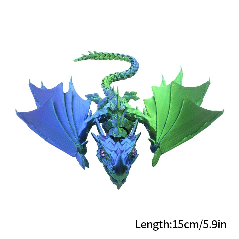 3D Printed Dragon Flexible Movable Dragons with Wings Creative Bee Toys Rotatable Articulated Dragon 3d Printed Figures
Decor