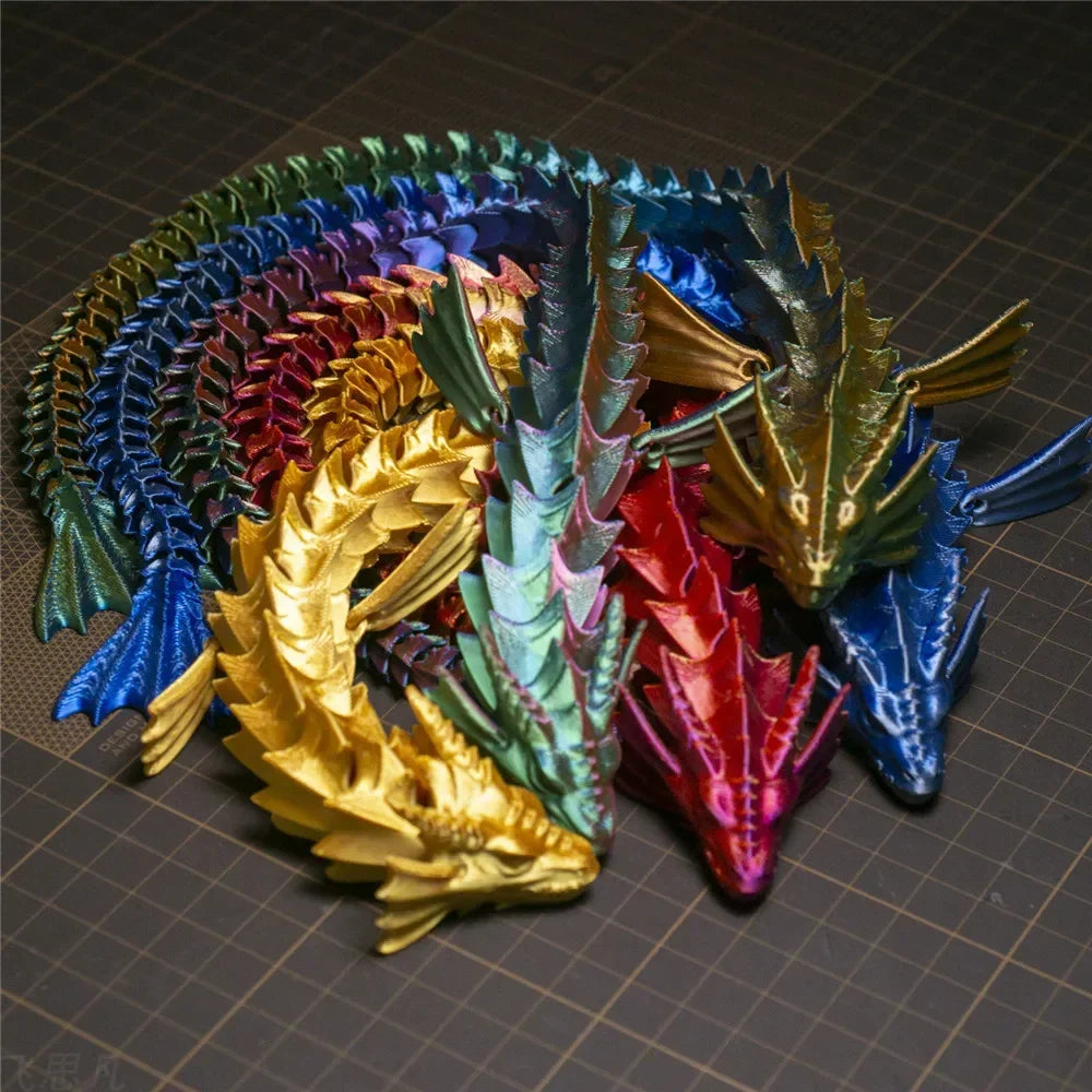 3D Print 45cm Sea Dragon Model Mythical Dragon Desktop Decorations Multi-Articulated Activity Models Home Decorations
