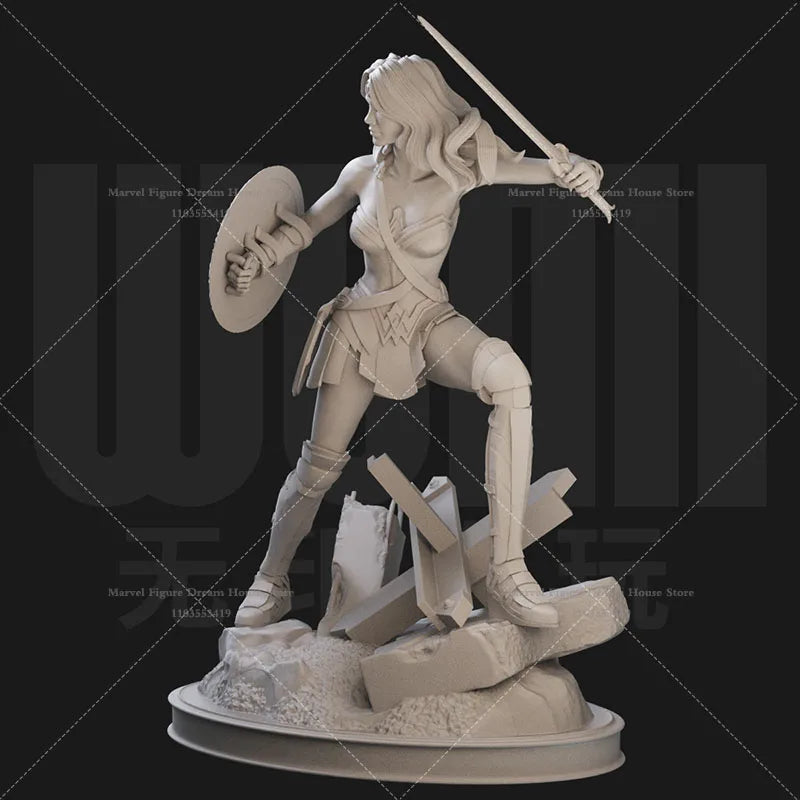 1/24 1/18 Scale DC Wonder Woman Diana Perfect Feminism Image Universe Guardian DIY Self-assembled GK 3D Resin Un-panited Dolls
