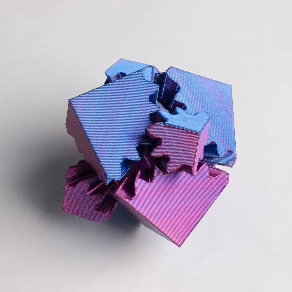New 3D Printed Gear Ball Cube Rotating Toy Desktop Decorative Model Ornaments Boys Birthday Gift Hottest Fidget Item