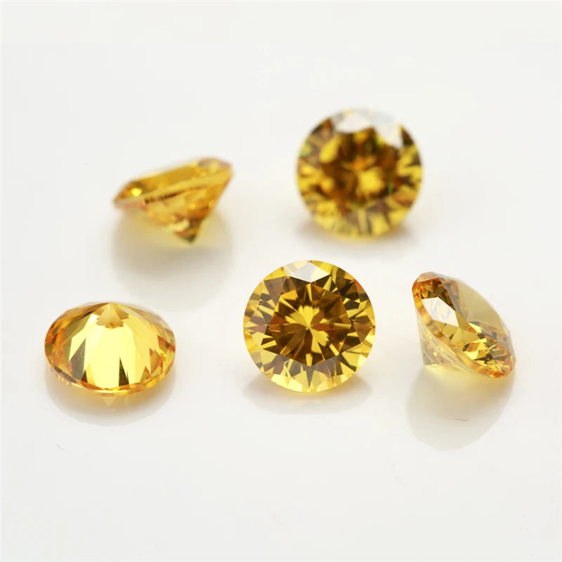 1.0~12mm 5A Cubic Zirconia Stone Multicolor Round Shape Brilliant Cut Loose CZ Stones Synthetic Gems Beads For Jewelry AAAAA