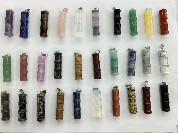 Natural stone pendant,11shape, 49 stones