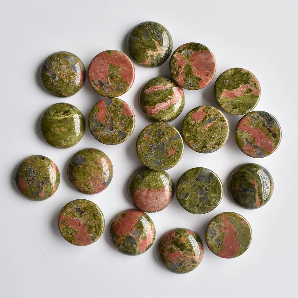 Wholesale 24pcs/lot  hot selling good quality Opal Malachite Tiger Eye natural stone mixed round cabochon 20mm free shipping