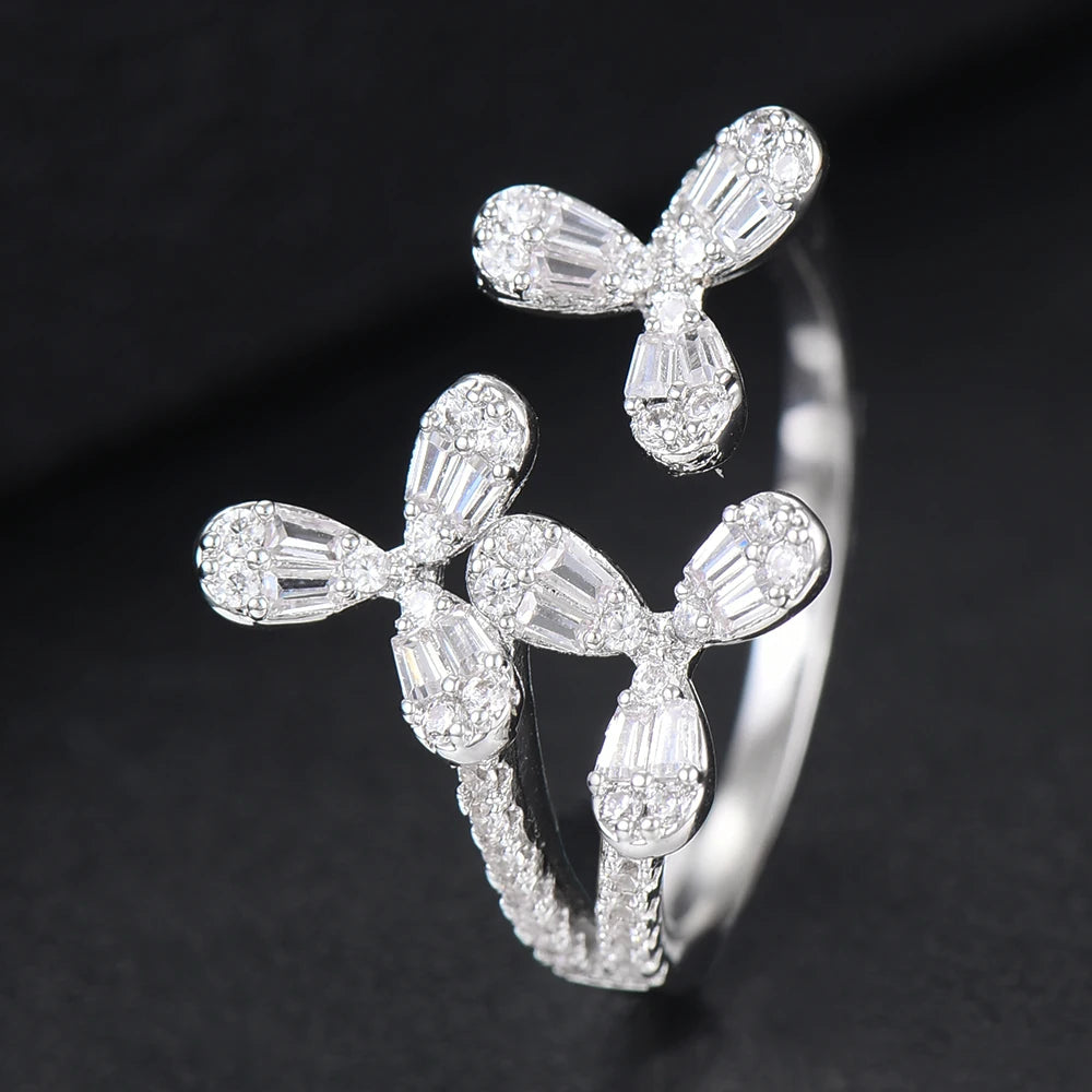 Luxury Stackable Cuff Bangles For Women Wedding Full AAA Cubic Zircon Crystal CZ Dubai Bridal Bracelets Party Jewelry 2022