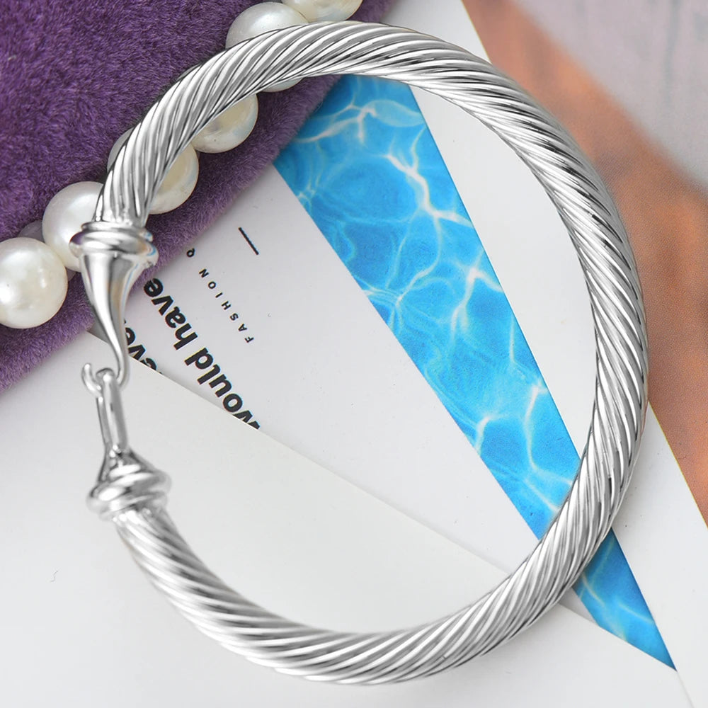 Trendy Luxury Stackable Bangle Cuff For Women Wedding Full Cubic Zircon Crystal CZ Dubai Bracelet Party Jewelry 2023