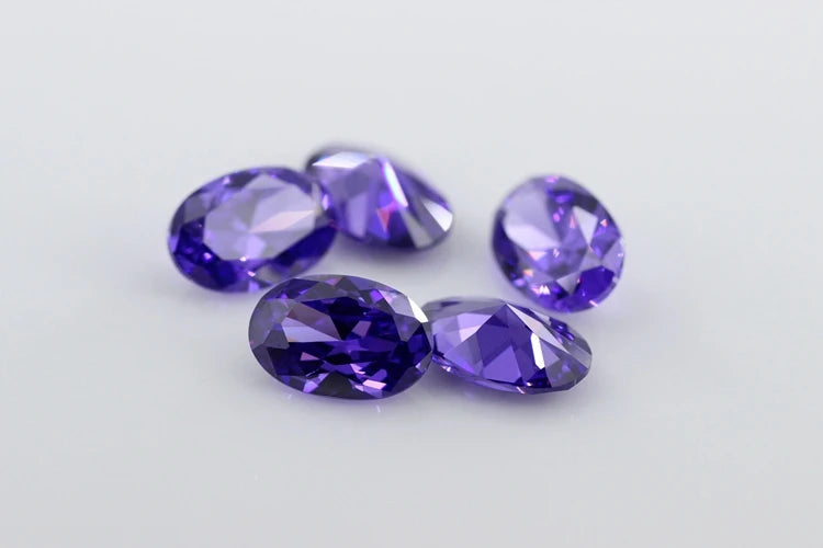 Cubic Zirconia Stone Multicolor Oval Shape Brilliant Cut Loose CZ Stones Synthetic Gems Beads For Jewelry 2x3~13x18mm AAAAA