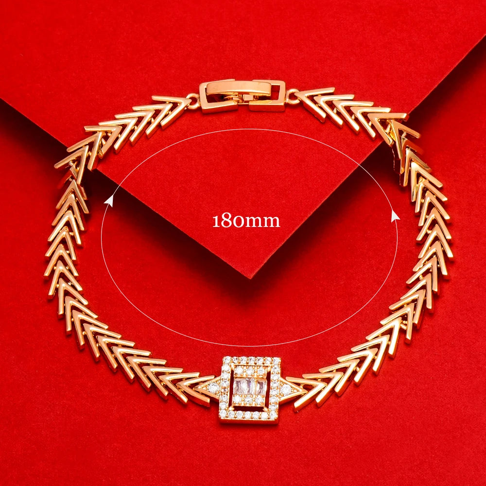 18CM Hiphop Miami cuban links Square Link Chain Bracelet Bangle For Women Cubic Zircon CZ Vintage Bohemian Fashion Jewelry