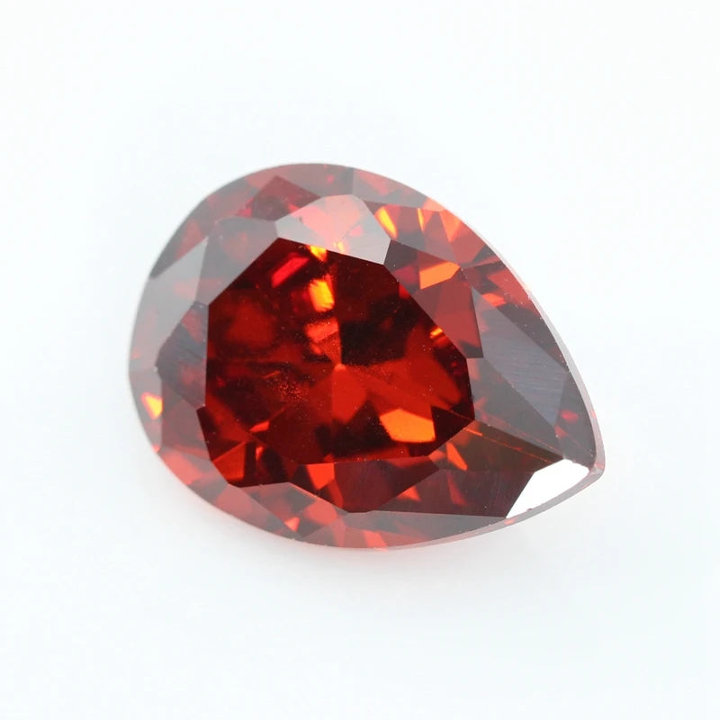 Cubic Zirconia Stone Multicolor Pear Shape Brilliant Cut Loose CZ Stones Synthetic Gems Beads For Jewelry 2x3~13x18mm AAAAA