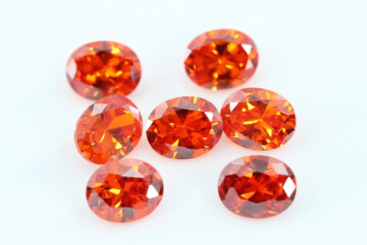 Cubic Zirconia Stone Multicolor Oval Shape Brilliant Cut Loose CZ Stones Synthetic Gems Beads For Jewelry 2x3~13x18mm AAAAA