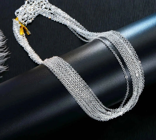 20PCS/Lot Promotion 925 Sterling Silver Color/RoseGold/KC Gold Link Chains Necklaces Fashion Jewelry New Arrival Chains Jewelry