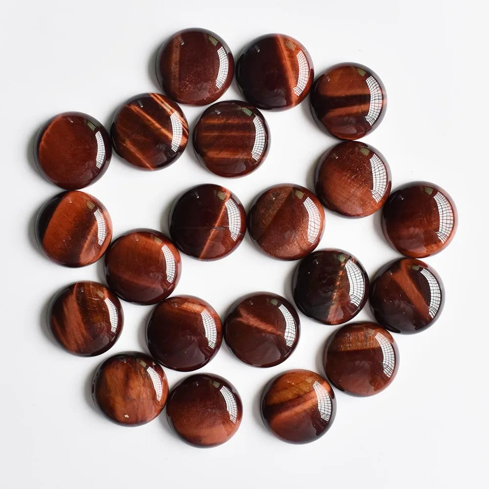Wholesale 24pcs/lot  hot selling good quality Opal Malachite Tiger Eye natural stone mixed round cabochon 20mm free shipping