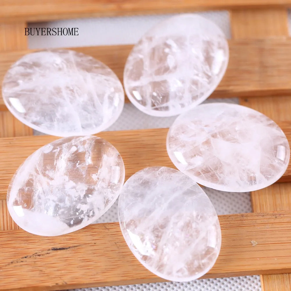 1Pcs 40x30MM Oval CAB Cabochon For Making Pendant Natural Stone Bead  Tiger Eye Onyx Opal Onyx Pink Crystal Quartz Cabochon